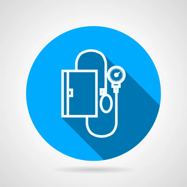 Cirkel blauwe vector pictogram voor medische tonometer — Stockvector