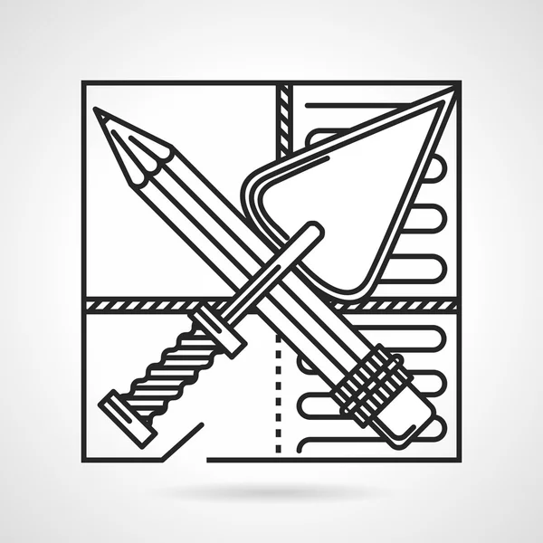 Vloerverwarming installeren vector pictogram — Stockvector