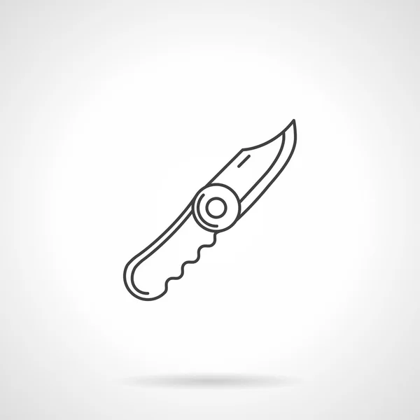 Icône vectorielle ligne noire pour couteau — Image vectorielle