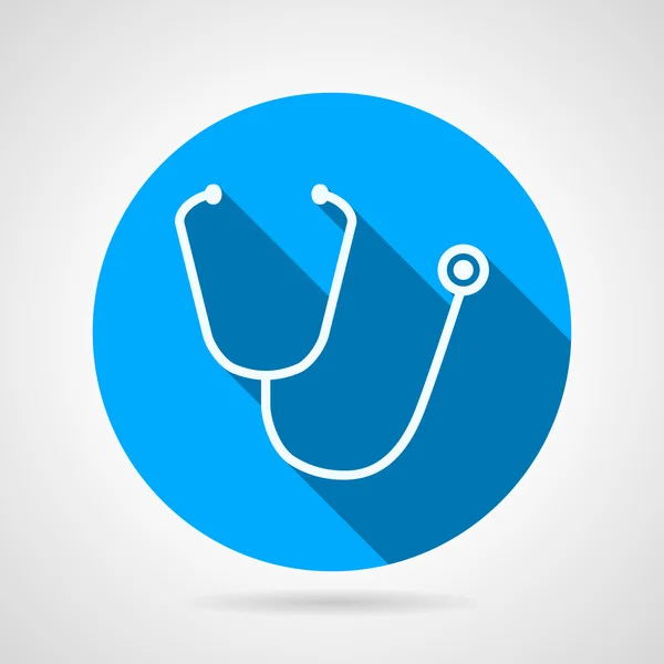 Medyczny stetoskop płaskie okrągłe ikona wektor — Wektor stockowy