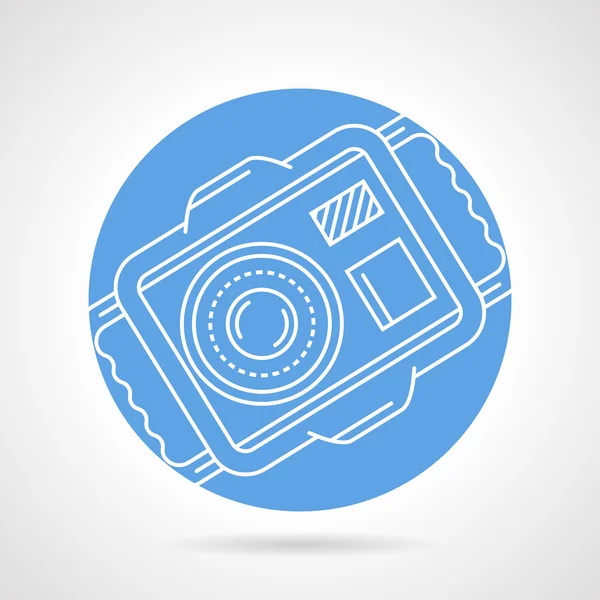 Onderwater camera ronde vector pictogram — Stockvector