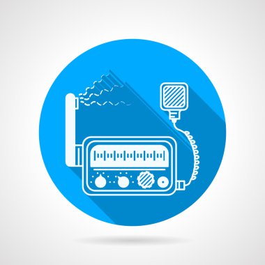 VHF radyo istasyonu yuvarlak vektör simgesi