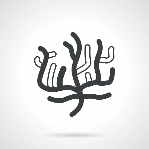 Icono de vector negro coral — Vector de stock