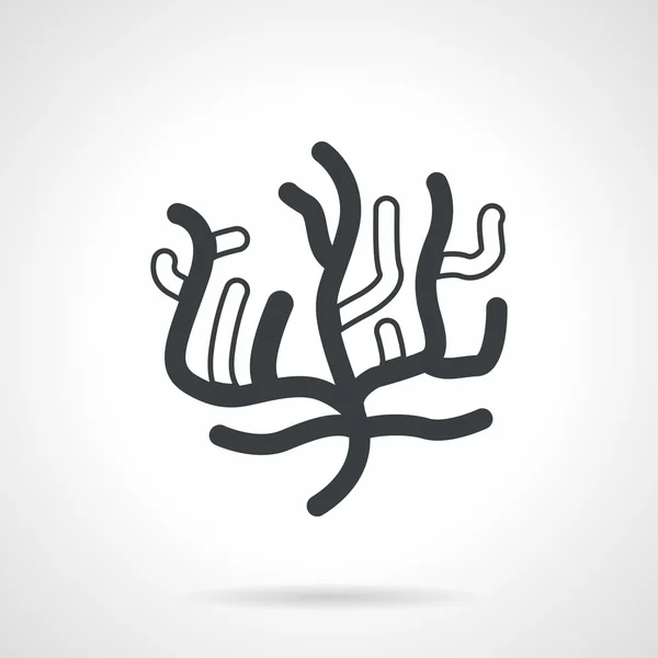 Coral black vector icon — Stock Vector