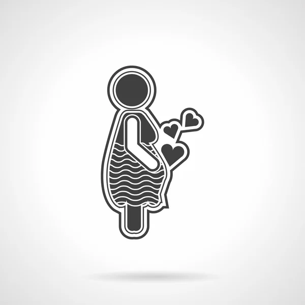 Maternità icona vettoriale nera — Vettoriale Stock