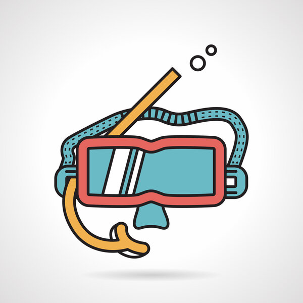 Flat design vector icon for diving mask