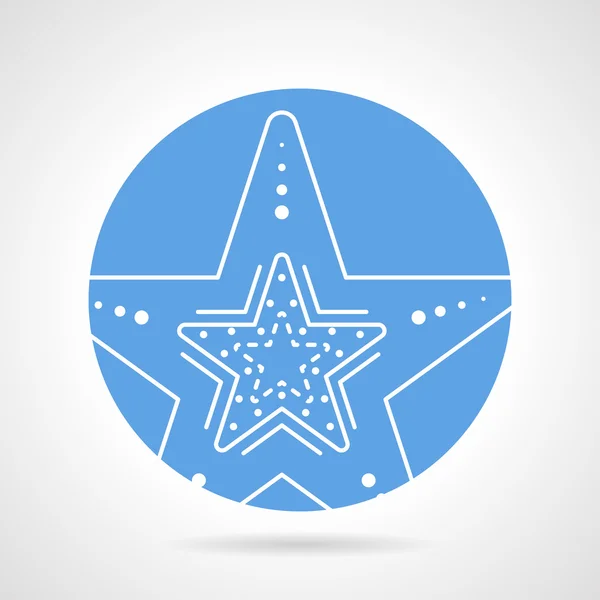 Starfish round vector icon — Stockový vektor