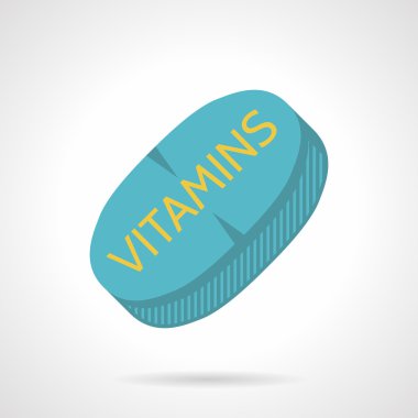 Düz vektör simge için vitamin takviyeleri