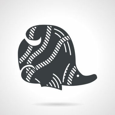 Butterflyfish siyah vektör simgesi