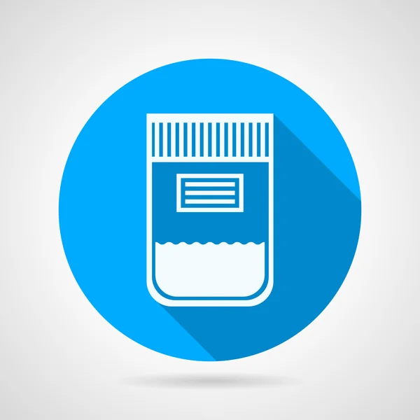 Vektör simge idrar örnek kapsayıcısı için düz yuvarlak