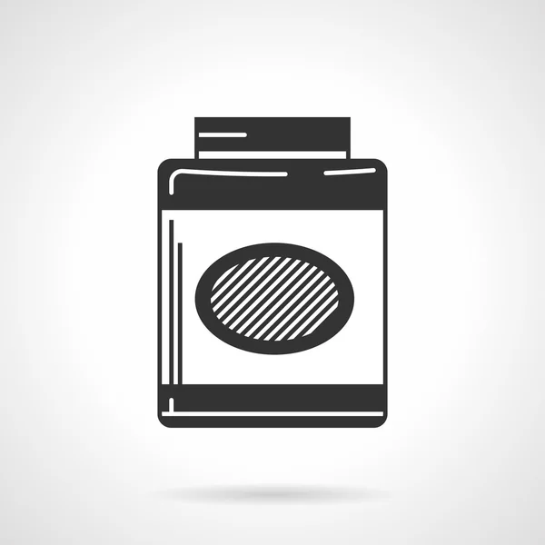 Black vector icon for gainer supplements — Stock Vector