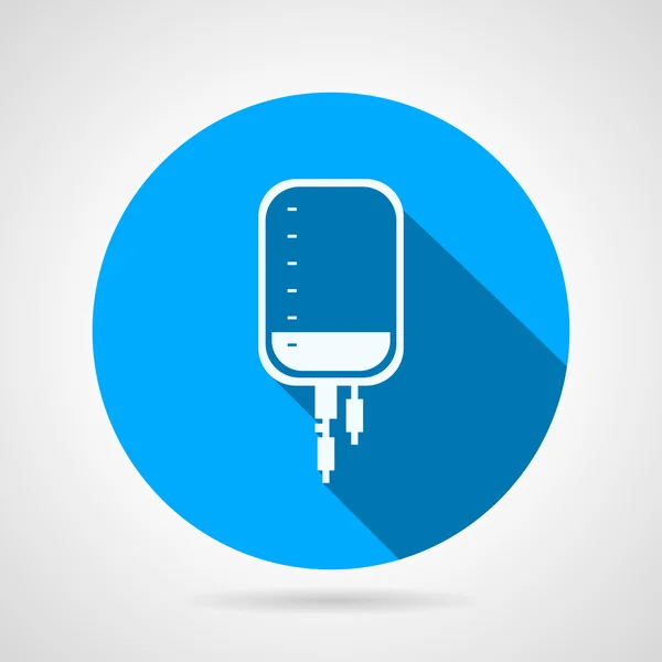 Vektör simge tıbbi damlalık için düz yuvarlak