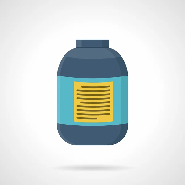 Creatine jar flat color vector icon — Stock Vector