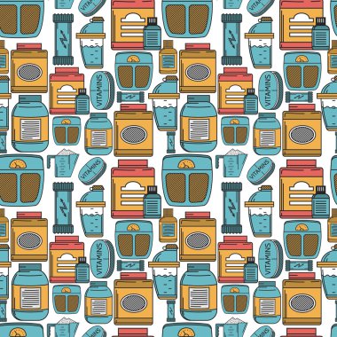 Spor beslenme düz renk vektör arka plan