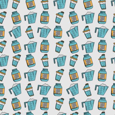 Spor ve beslenme için düz renk tasarım vektör arka plan