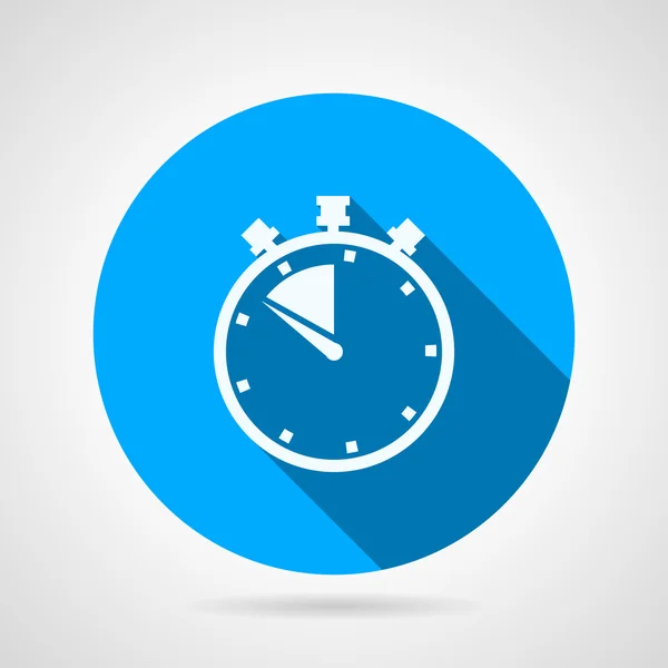 Stopwatch round flat vector icon — Stock Vector