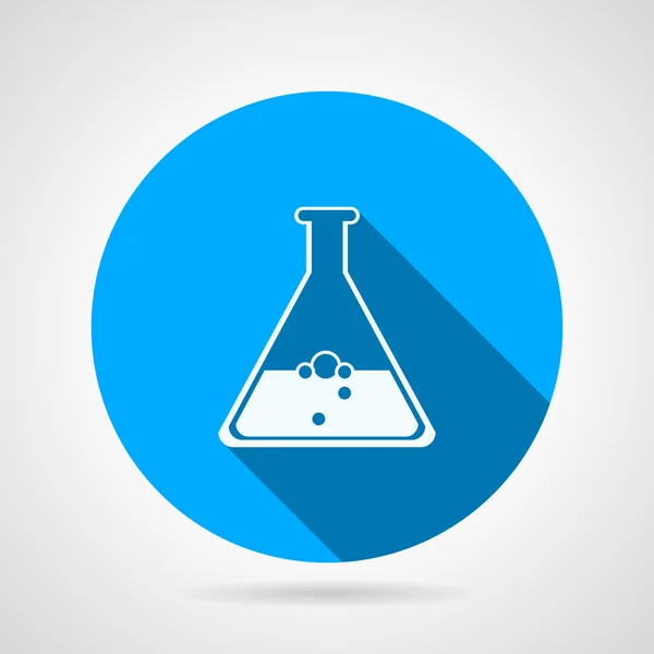 Laboratory flask flat vector icon — Stock Vector