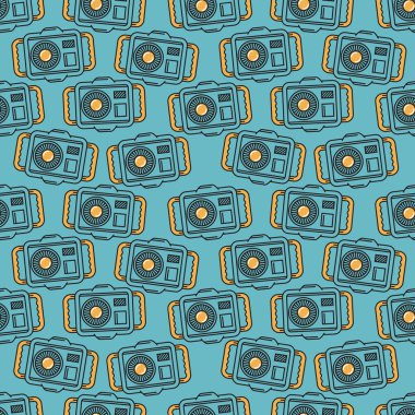 Mavi vektör arka plan dalış kamera için