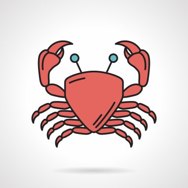 Kırmızı yengeç vektör simgesi