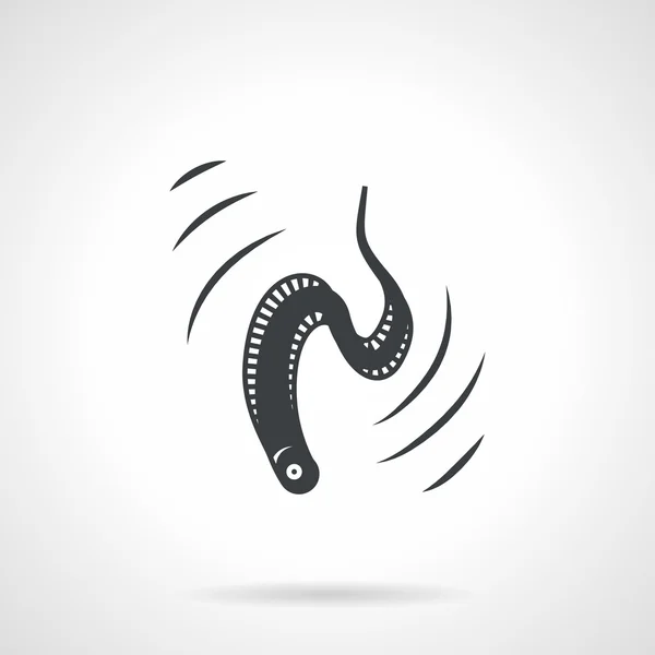 Eel black vector icon — Stock Vector