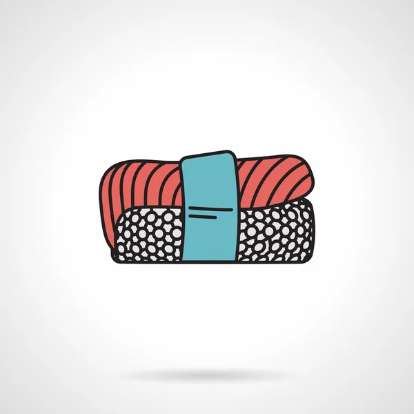 Platte vector pictogram voor nigiri sushi — Stockvector