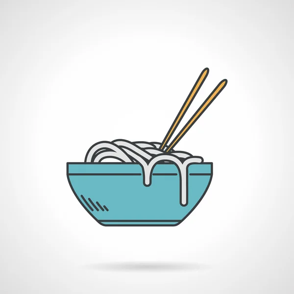 Flat vector icon for noodle dish — Stock Vector