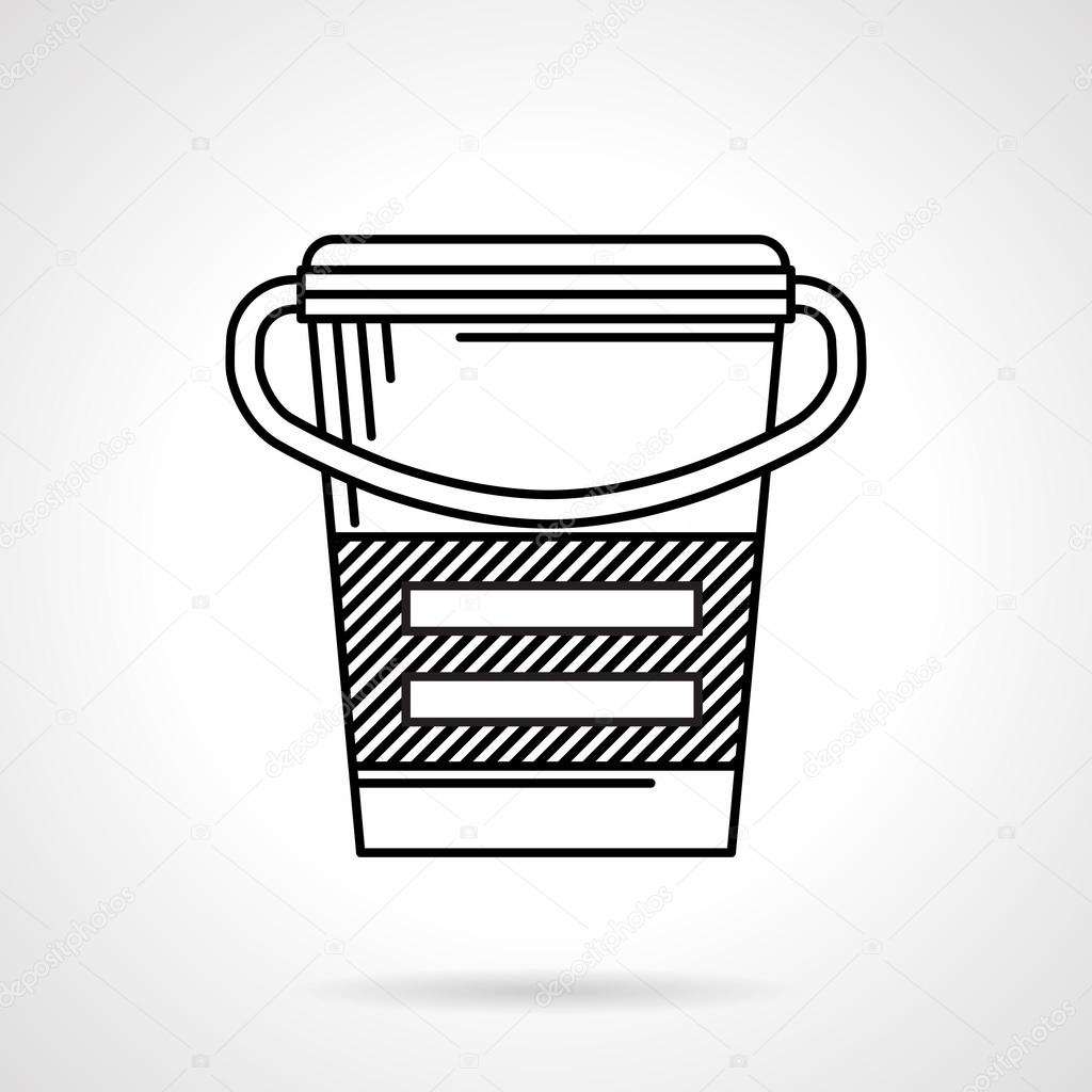 Meal replacement black line vector icon