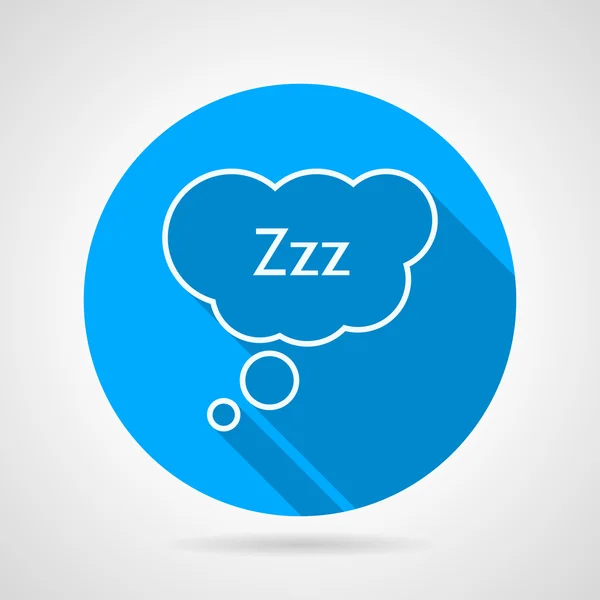 Sueño burbuja plana redonda vector icono Vector De Stock