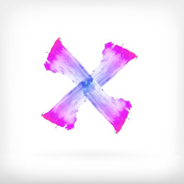 Vektör soyut suluboya fırça tasarım öğeleri.