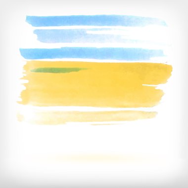 Vektör soyut suluboya fırça tasarım öğeleri.