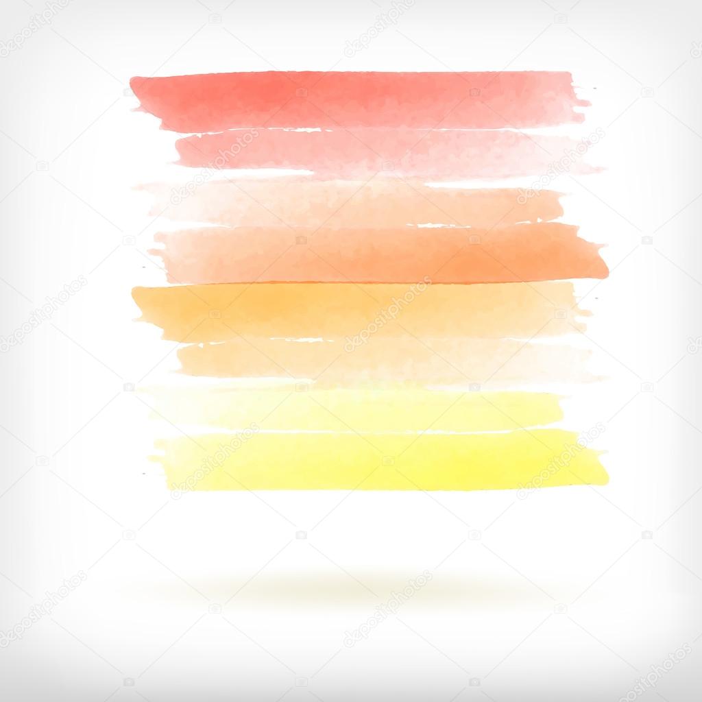 Vector abstract watercolor brush design elements