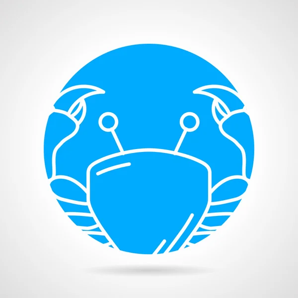 Round vector icon for crab — Stock Vector