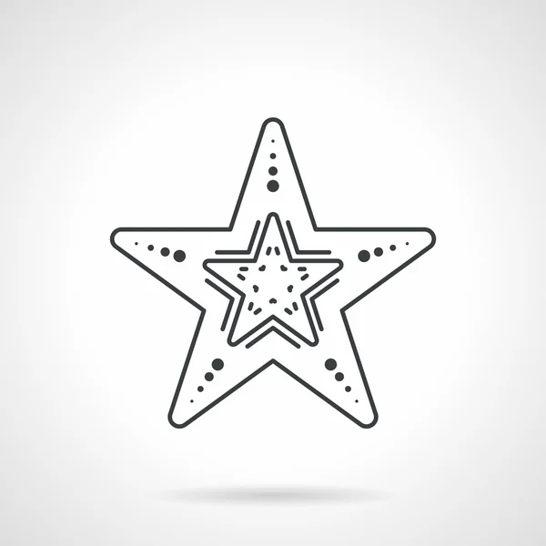 Černá čára vektorové ikony pro hvězdice — Stockový vektor