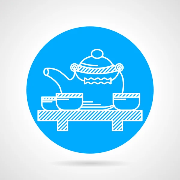 Teatime round vector icon — Stock Vector