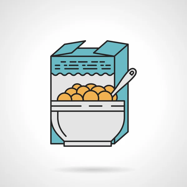 Desayuno cereal vector plano icono — Vector de stock