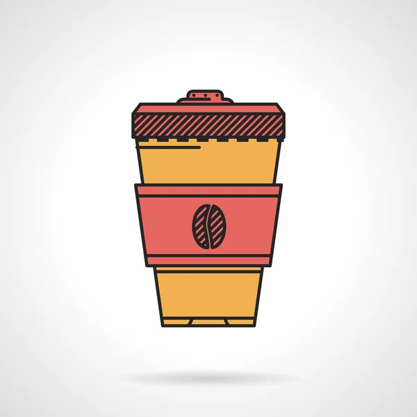 Icono de vector plano para taza de café — Archivo Imágenes Vectoriales