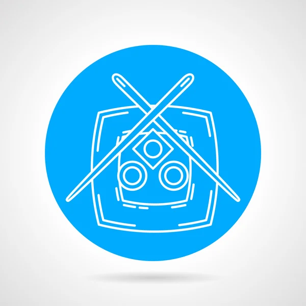 Placa de sushi icono vector azul — Archivo Imágenes Vectoriales
