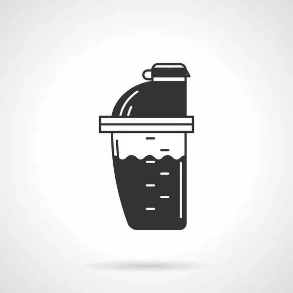 Protein shaker svart vektor icon — Stock vektor