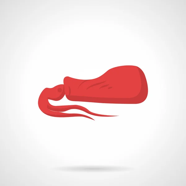 红鱿鱼矢量图标 — 图库矢量图片