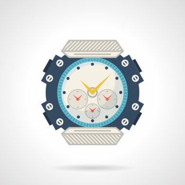 Spor bilek watch düz vektör simgesi