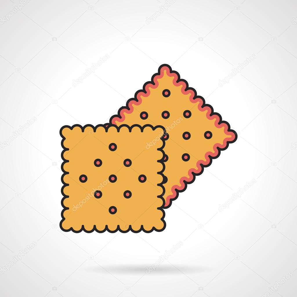Biscuits flat vector icon