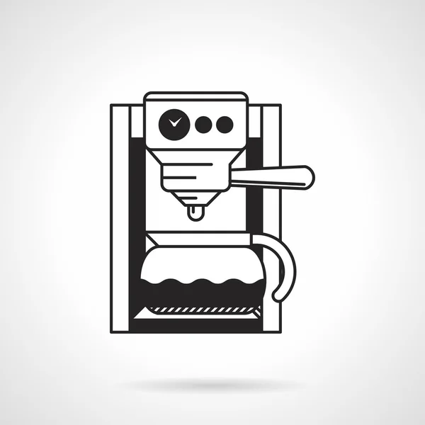 Koffie machine zwarte vector-symbool — Stockvector