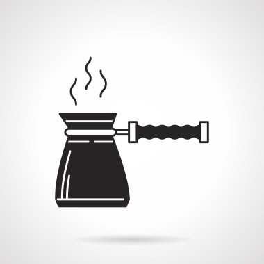 Kahve pot siyah vektör simgesi
