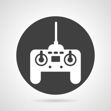 Oyun çubuğu siyah yuvarlak vektör simgesi