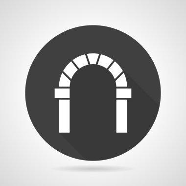 Curved archway black round vector icon clipart