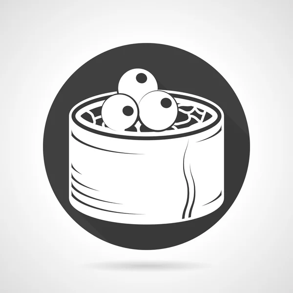 Icono de vector redondo negro marisco — Vector de stock