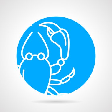 Crayfish round vector icon clipart