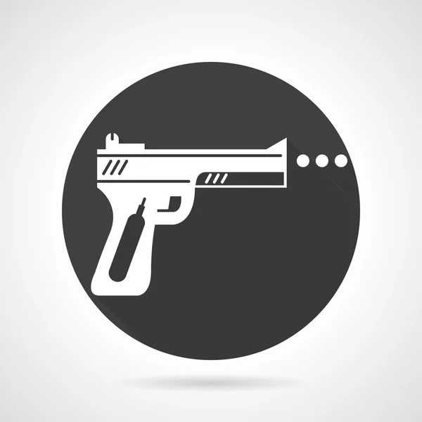 Pistola de aire negro icono vector redondo — Vector de stock