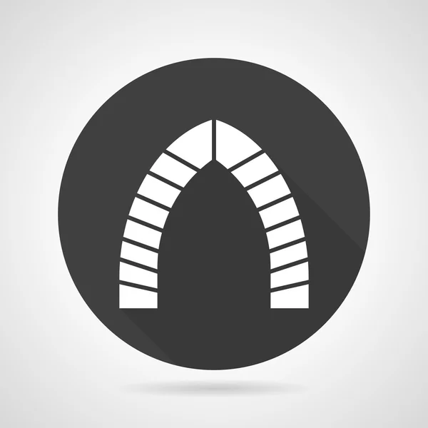 Archway zwart ronde vector pictogram — Stockvector