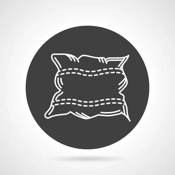 Pillow black round vector icon — Stock Vector